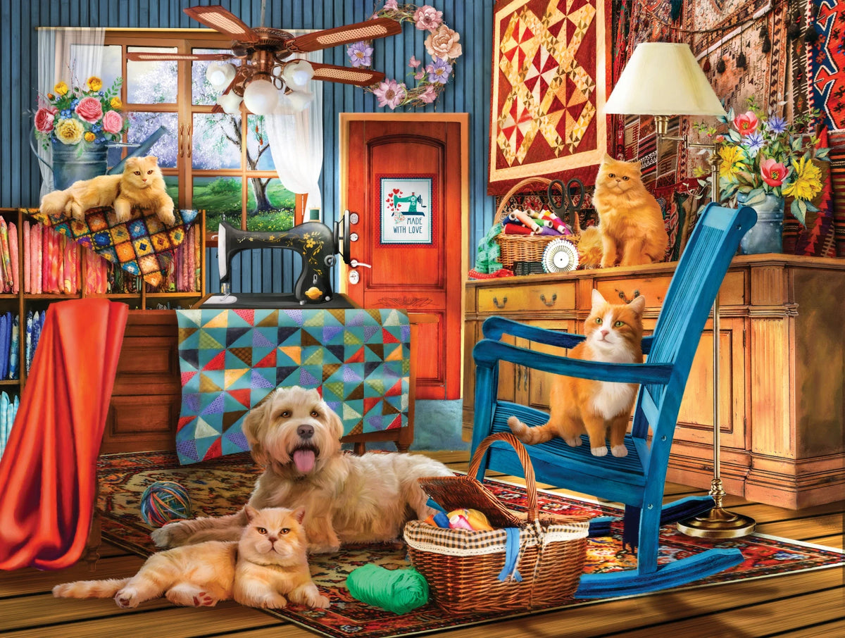 Made With Love 300 Piece Quilt Shop Puzzle