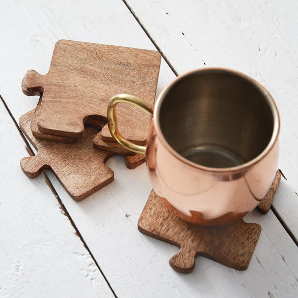 Set of 4 Puzzle Coasters / Trivet