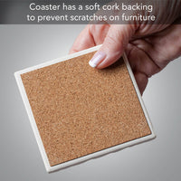 Weave Star Quilt Design Single Tumbled Tile Coaster