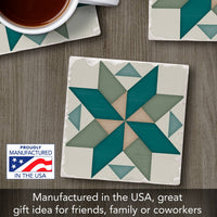 Spinning Pinwheel Single Absorbent Tumbled Tile Coaster