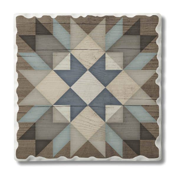 Starburst Single Absorbent Stone Tumbled Tile Coaster