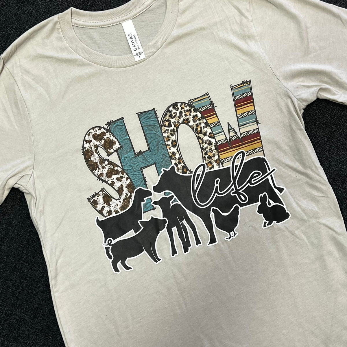 Show Life Ag FFA | ADULT | Tan Bella T-Shirt