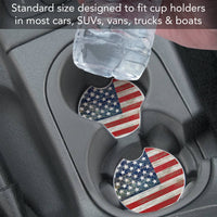 Americana Bulk Absorbent Stone Car Coaster-NO PACKAGING