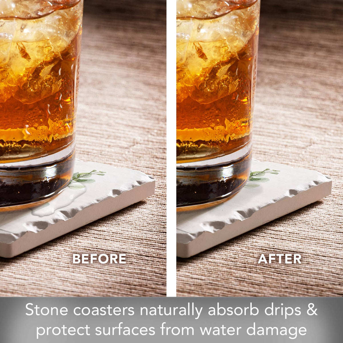 Barn Star Single Absorbent Stone Tumbled Tile Coaster
