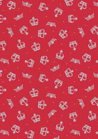 Jubilee | Metallic Silver Crown on Red