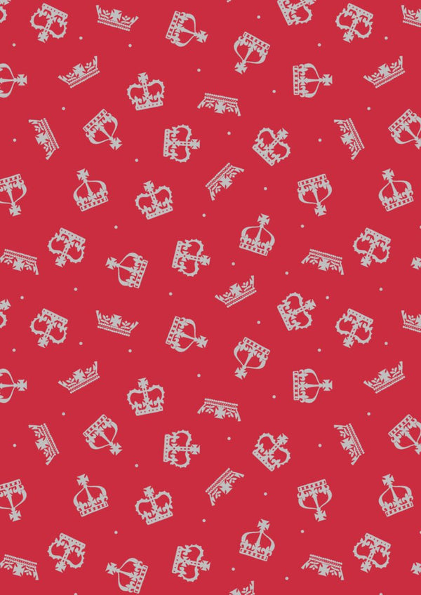 Jubilee | Metallic Silver Crown on Red