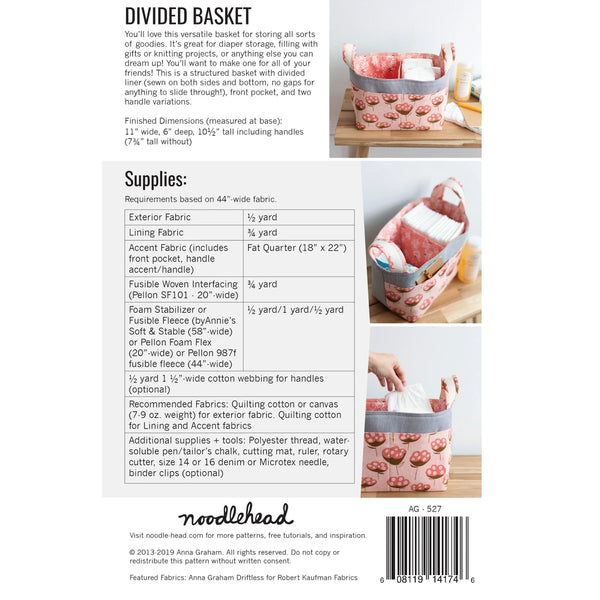 Divided Basket Sewing Pattern