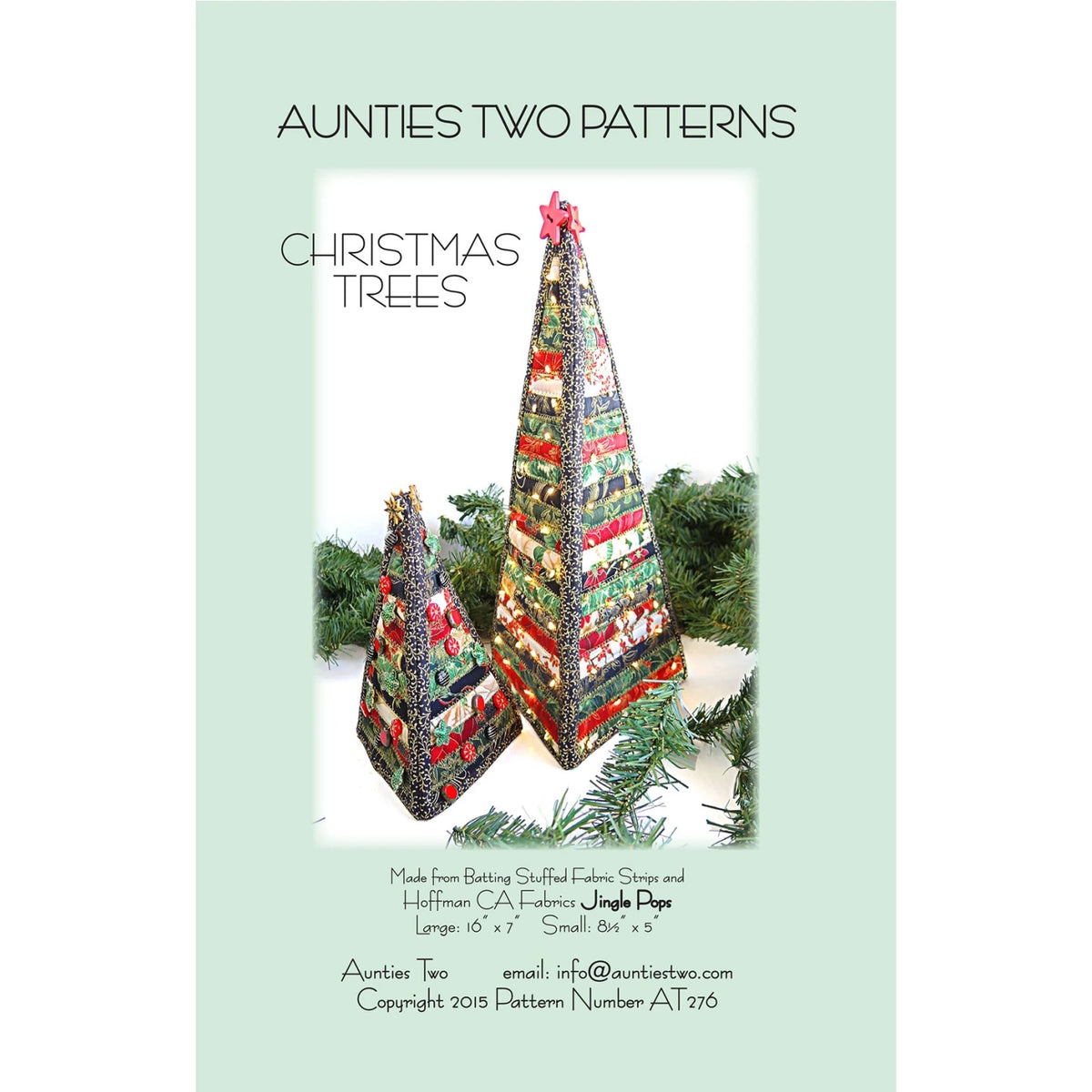 Triangular 3-D Fabric Scrap Christmas Tree Pattern