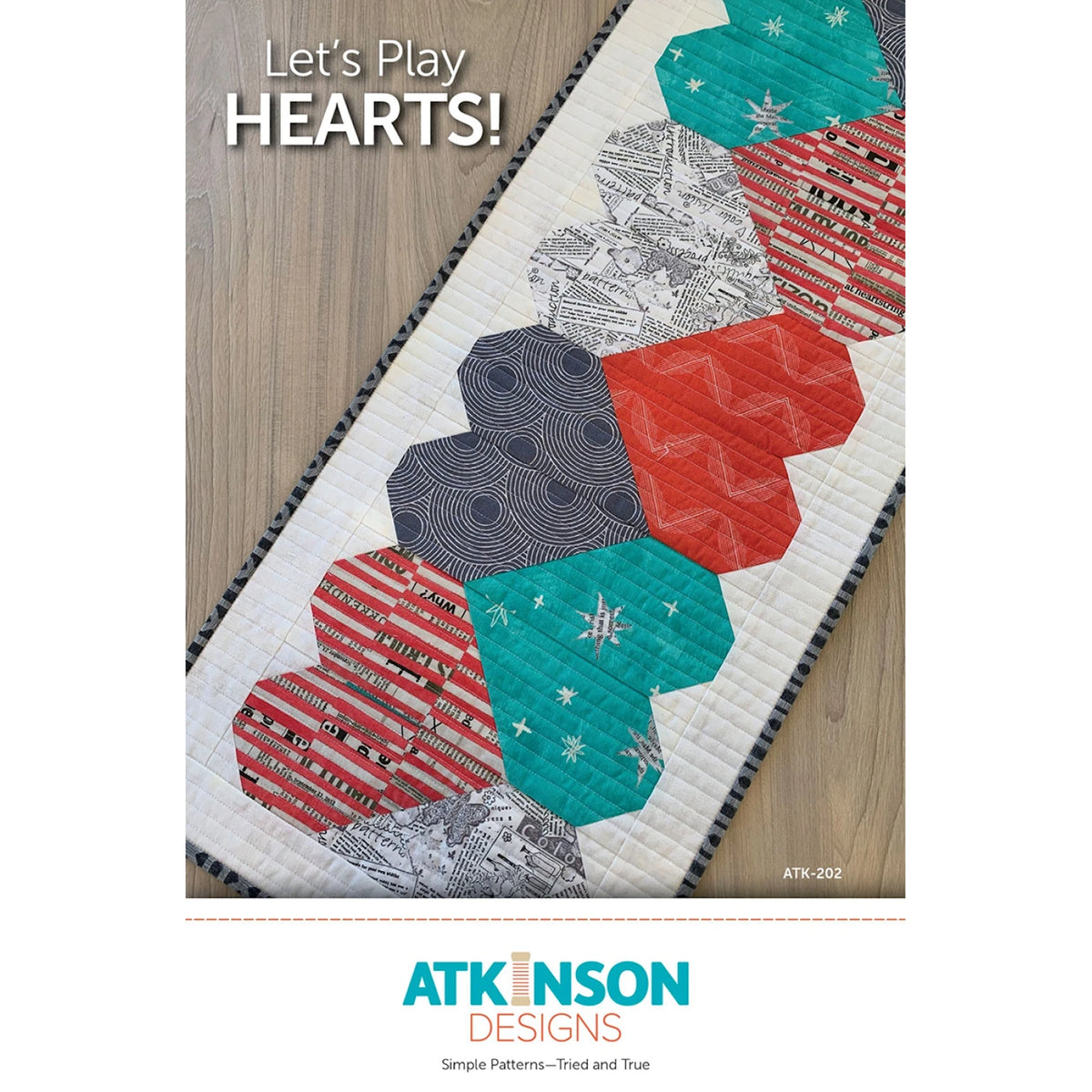 Let's Play Hearts Table Runner Pattern