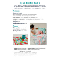 Mini Brick Road Table Runner Pattern