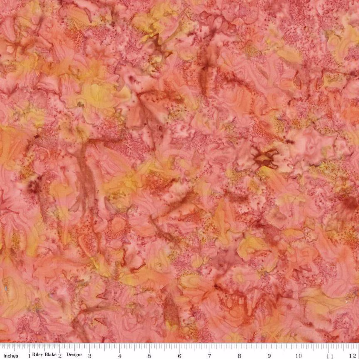 Batik | Color Play Mottled Salmon Run Batiks Fabric | Riley Blake - Sold by the 1/2 Yard