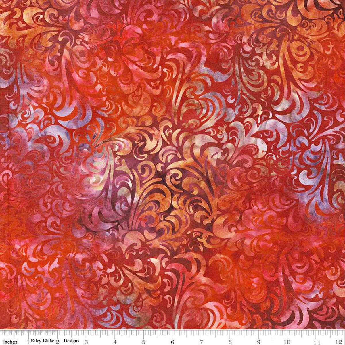 Batik | Twirl and Swirl Poppy Quartz Batiks Fabric | Riley Blake - Sold by the 1/2 Yard
