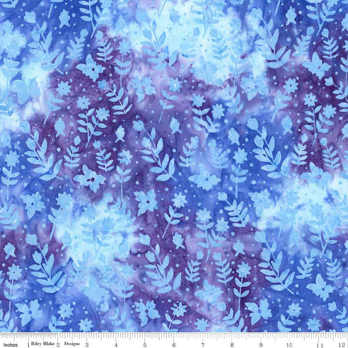 Batik | Daisy Dots Denim Bijou Batiks Fabric | Riley Blake - Sold by the 1/2 Yard