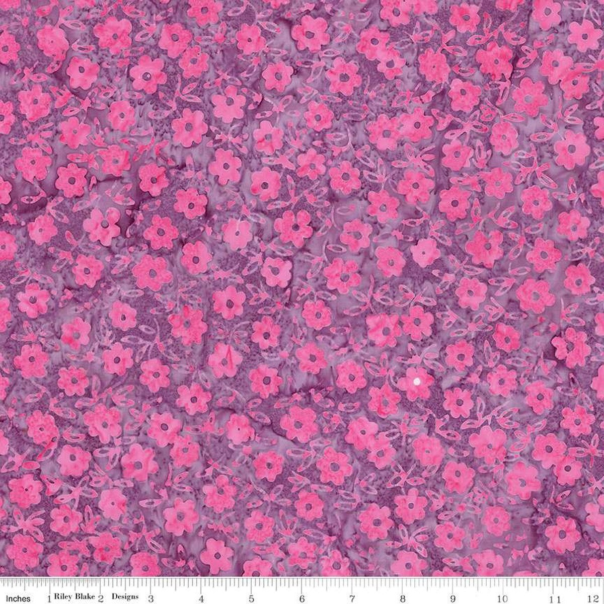 Batik | Daisy Dots Dusty Periwinkle Batiks Fabric | Riley Blake - Sold by the 1/2 Yard