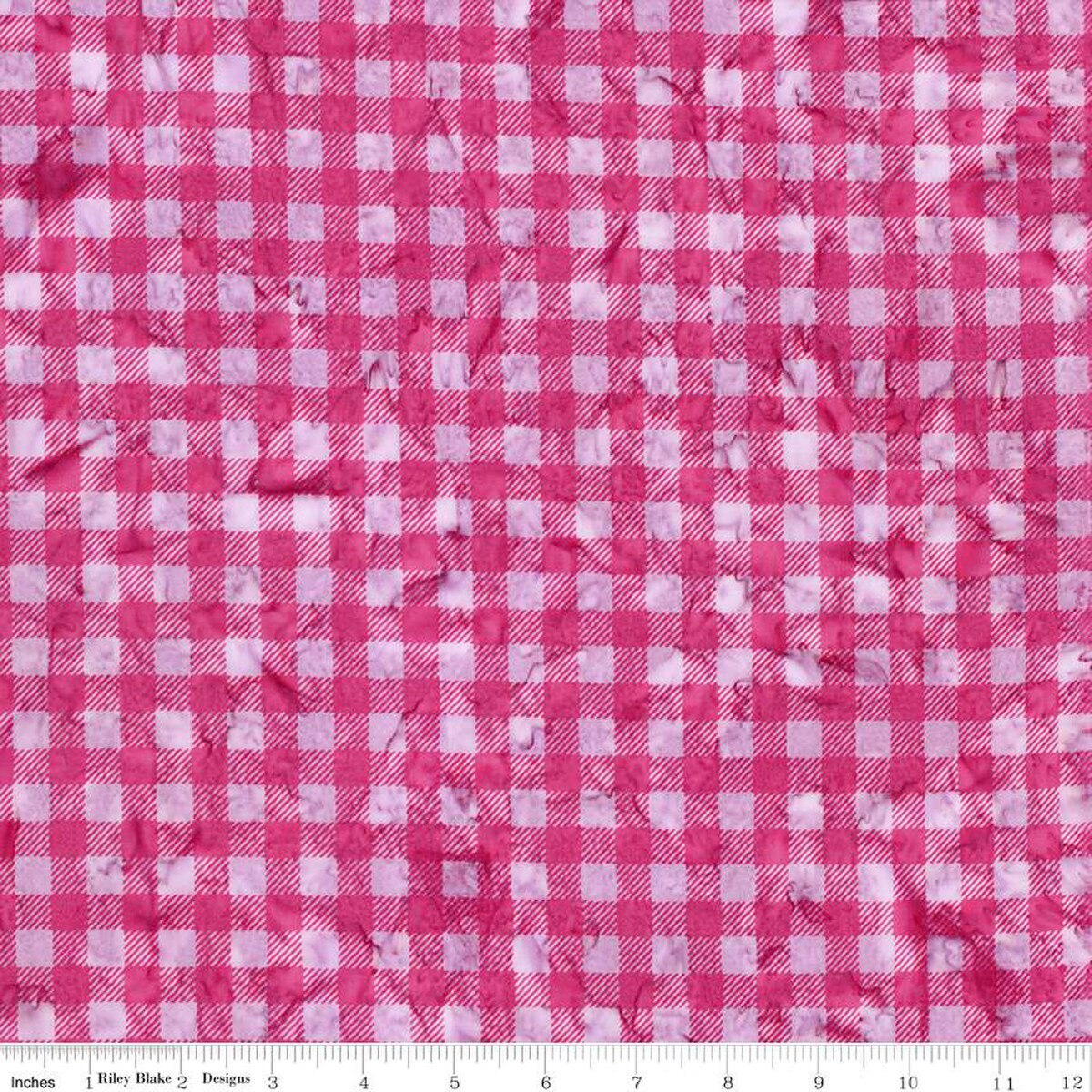 Batik | Daisy Dots Rassmic Berry Checker Batiks Fabric | Riley Blake - Sold by the 1/2 Yard