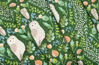 Riley Blake Wildwood Wander Hidden Owl Green - Sold by the 1/2 Yard