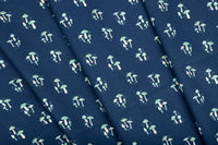 Riley Blake Wildwood Wander Mushrooms Navy - Sold by the 1/2 Yard