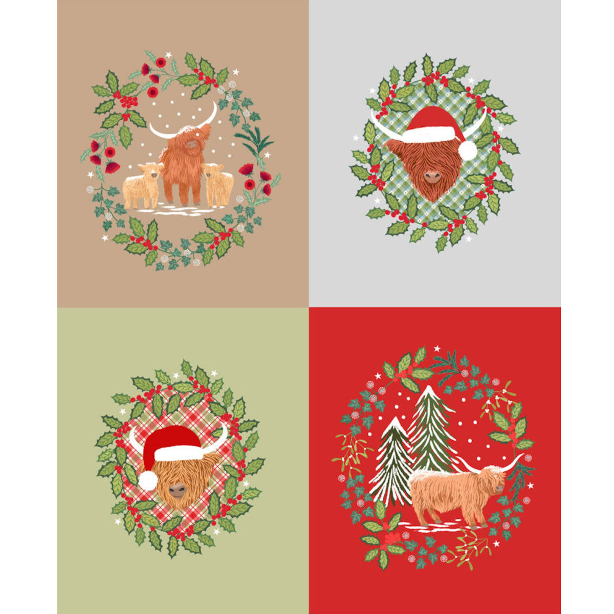 Celtic Christmas Pillow Panels | Celtic Christmas