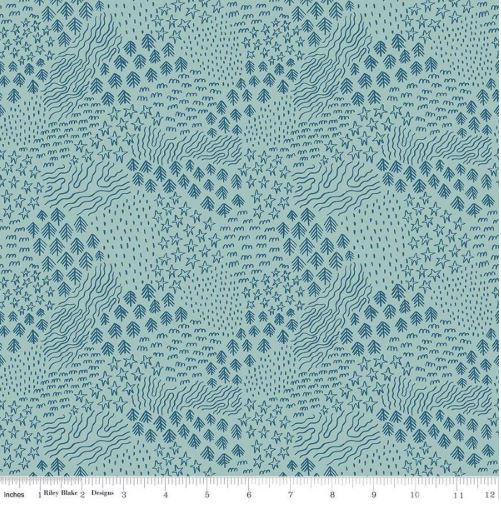 Twilight Creatures Songbird Scenery Quilting Fabric by Riley Blake - Sold by the 1/2 Yard