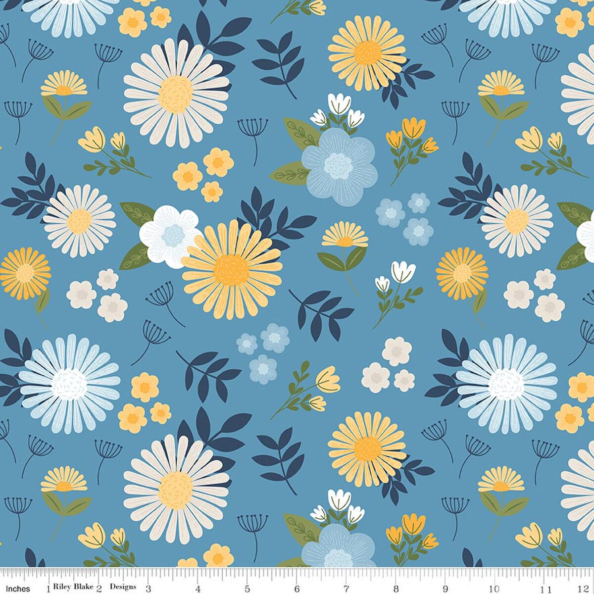 Main Blue | Sunshine & Dandelions | Riley Blake Designs