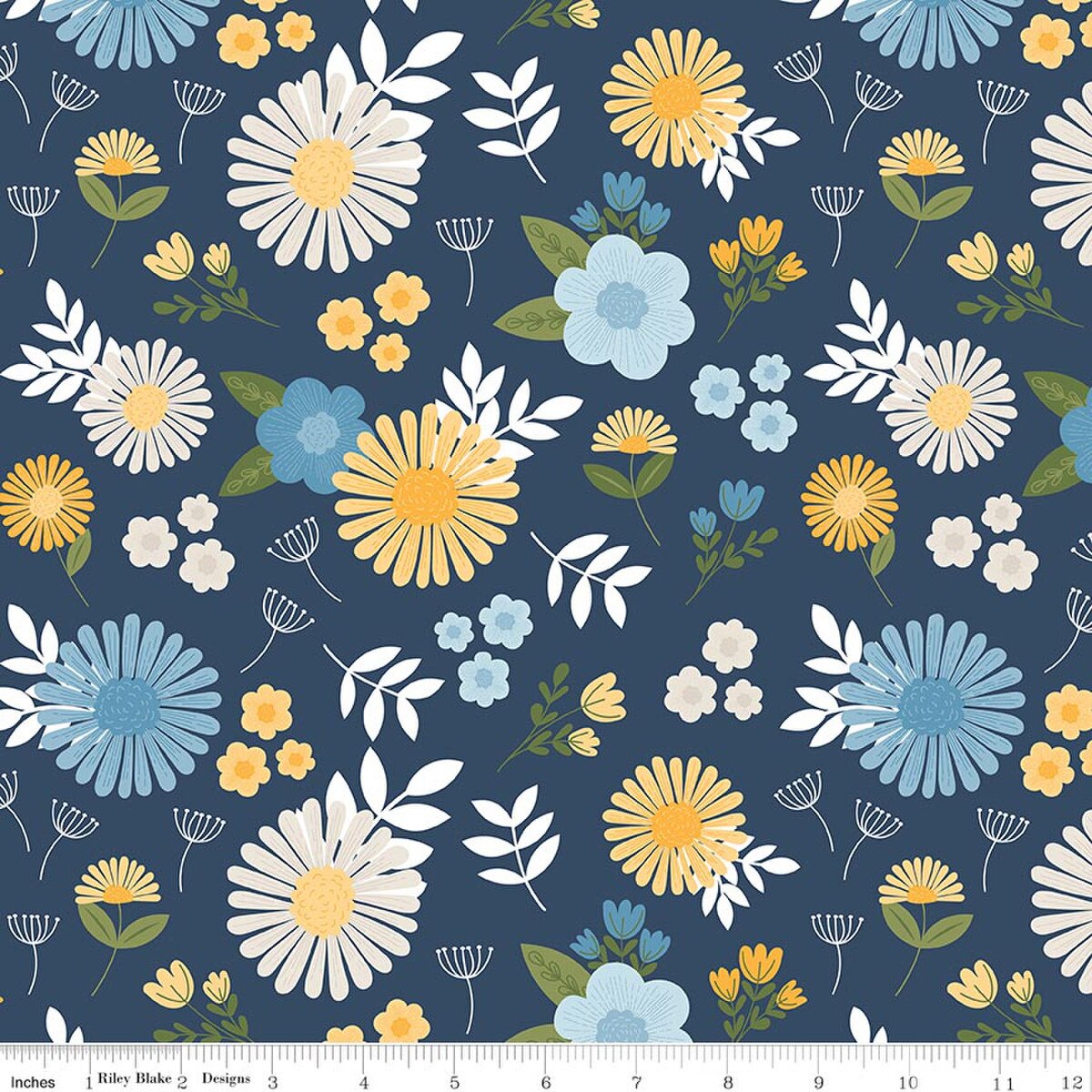 Main Navy | Sunshine & Dandelions | Riley Blake Designs