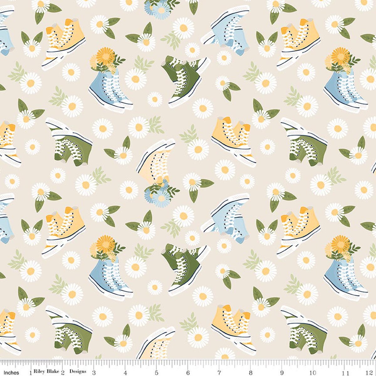 Shoes Cream | Sunshine & Dandelions | Riley Blake Designs