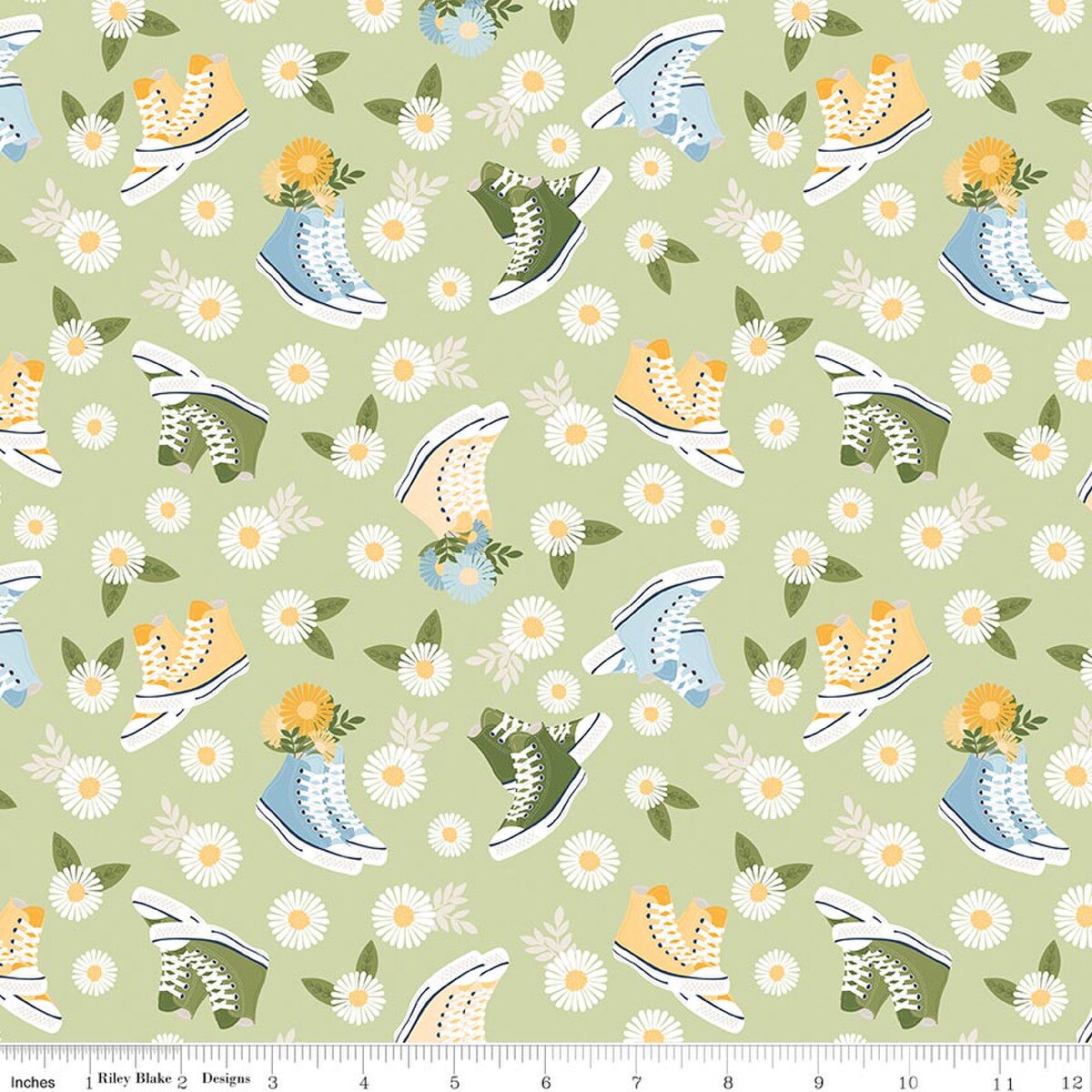 Shoes Honeydew | Sunshine & Dandelions | Riley Blake Designs