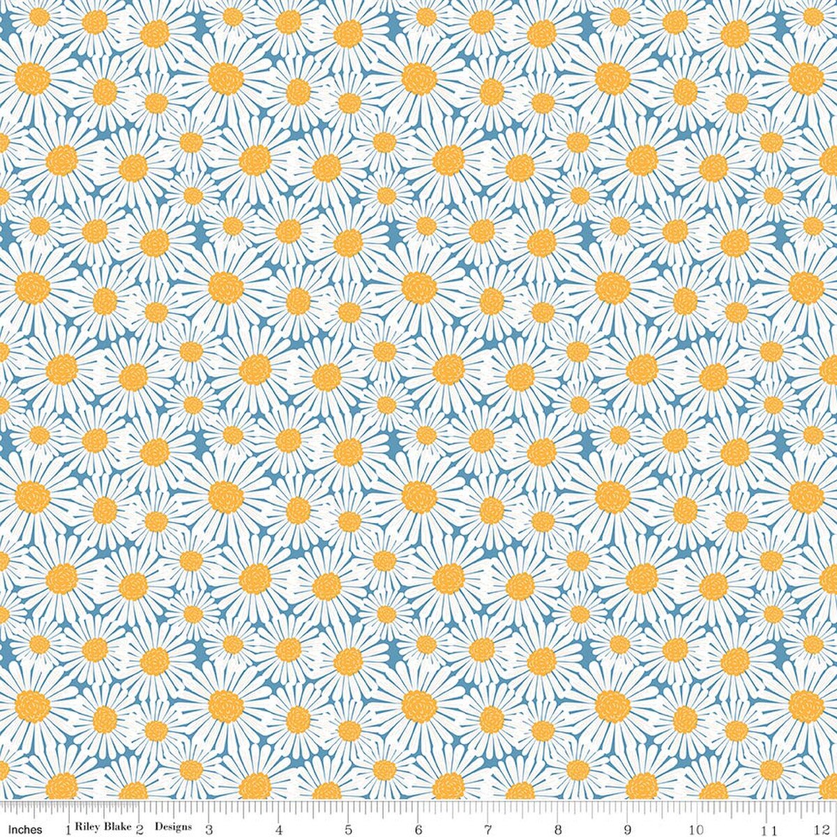 Daisies Blue | Sunshine & Dandelions | Riley Blake Designs
