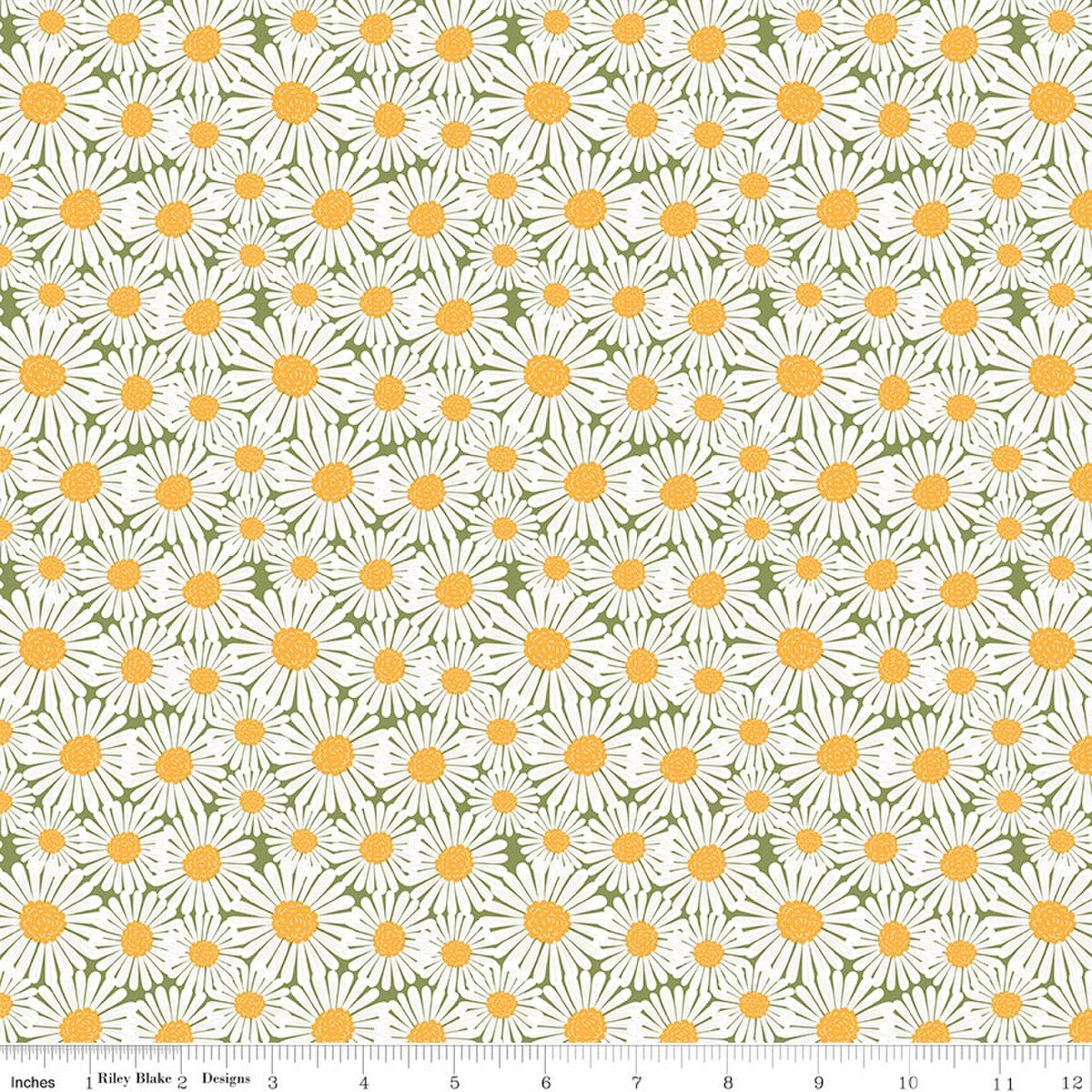 Daisies Green | Sunshine & Dandelions | Riley Blake Designs