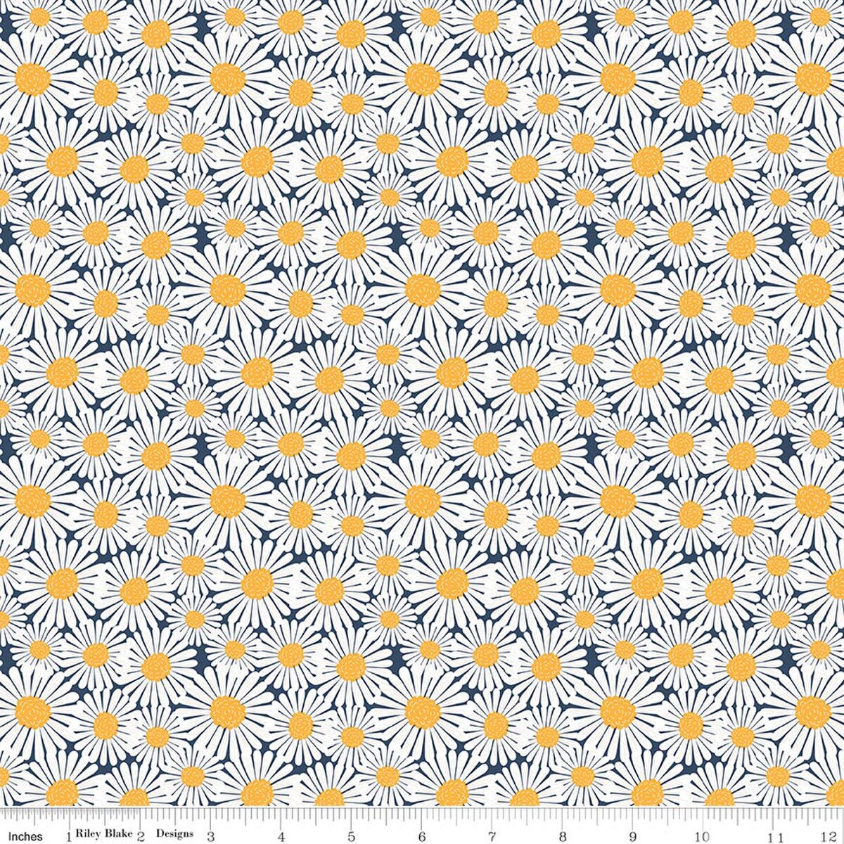 Daisies Navy | Sunshine & Dandelions | Riley Blake Designs