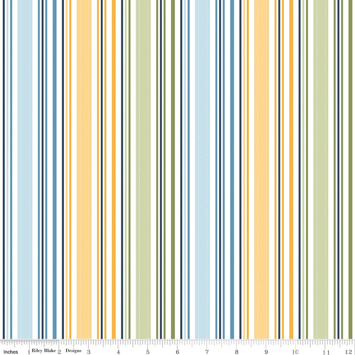 Stripes Multi | Sunshine & Dandelions | Riley Blake Designs
