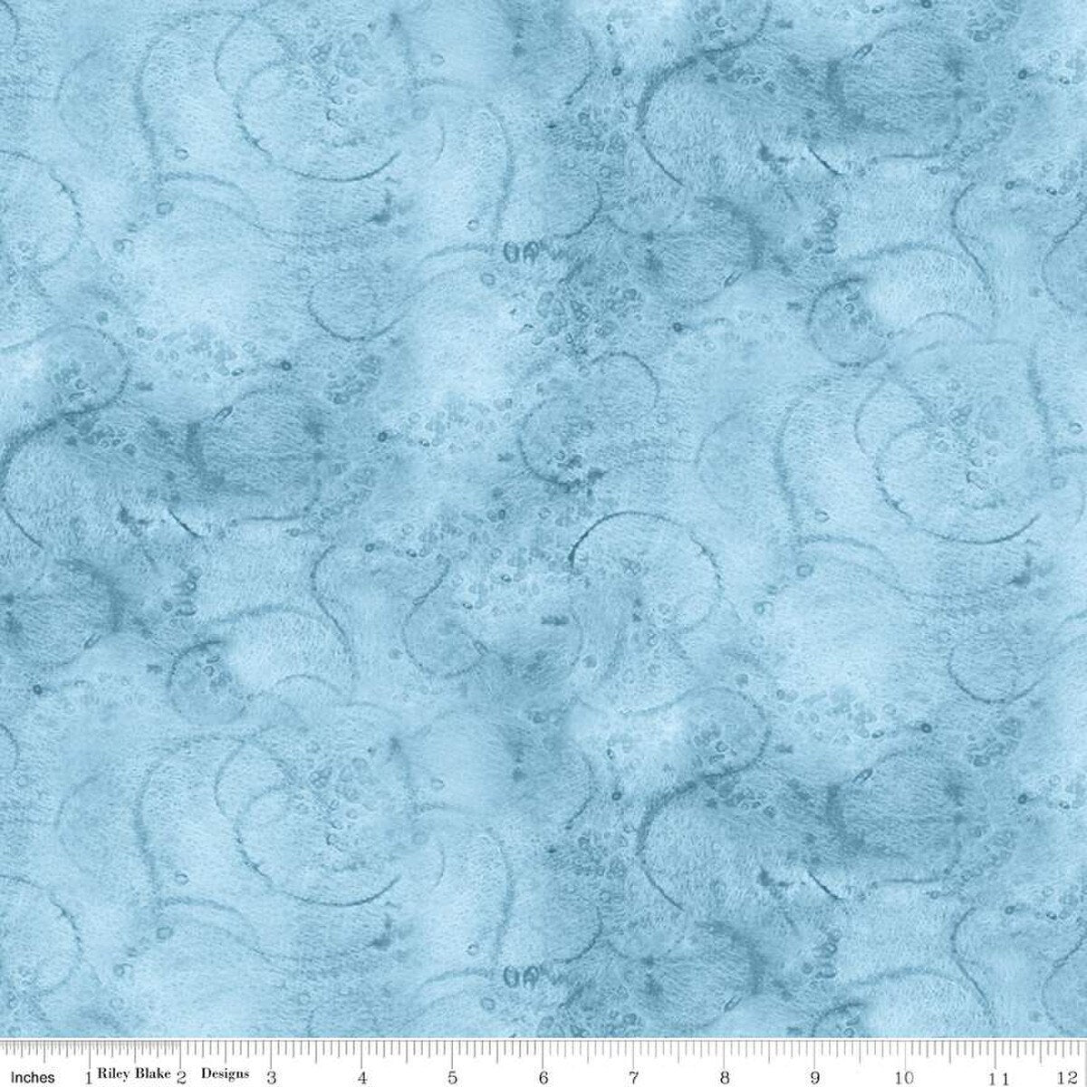 Painter's Watercolor Swirl in Cornflower - Riley Blake - Sold by the 1/2 Yard