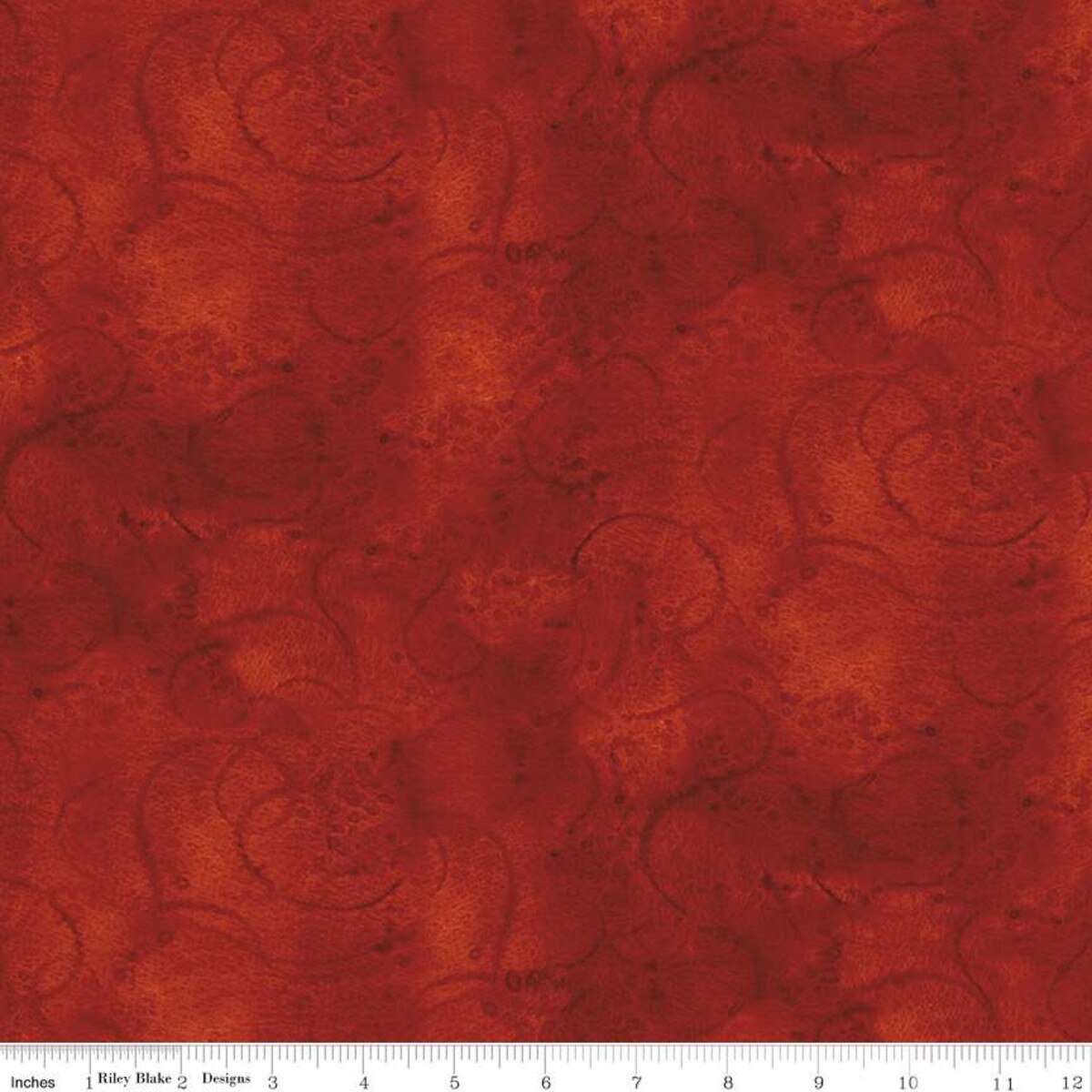 Painter's Watercolor Swirl in Dark Red - Riley Blake - Sold by the 1/2 Yard