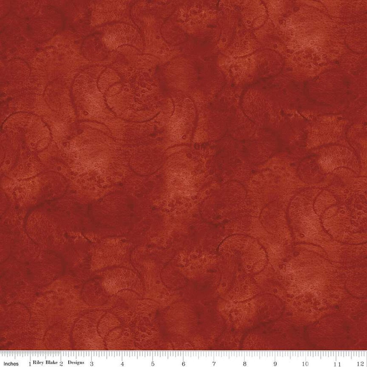 Painter's Watercolor Swirl in Red - Riley Blake - Sold by the 1/2 Yard