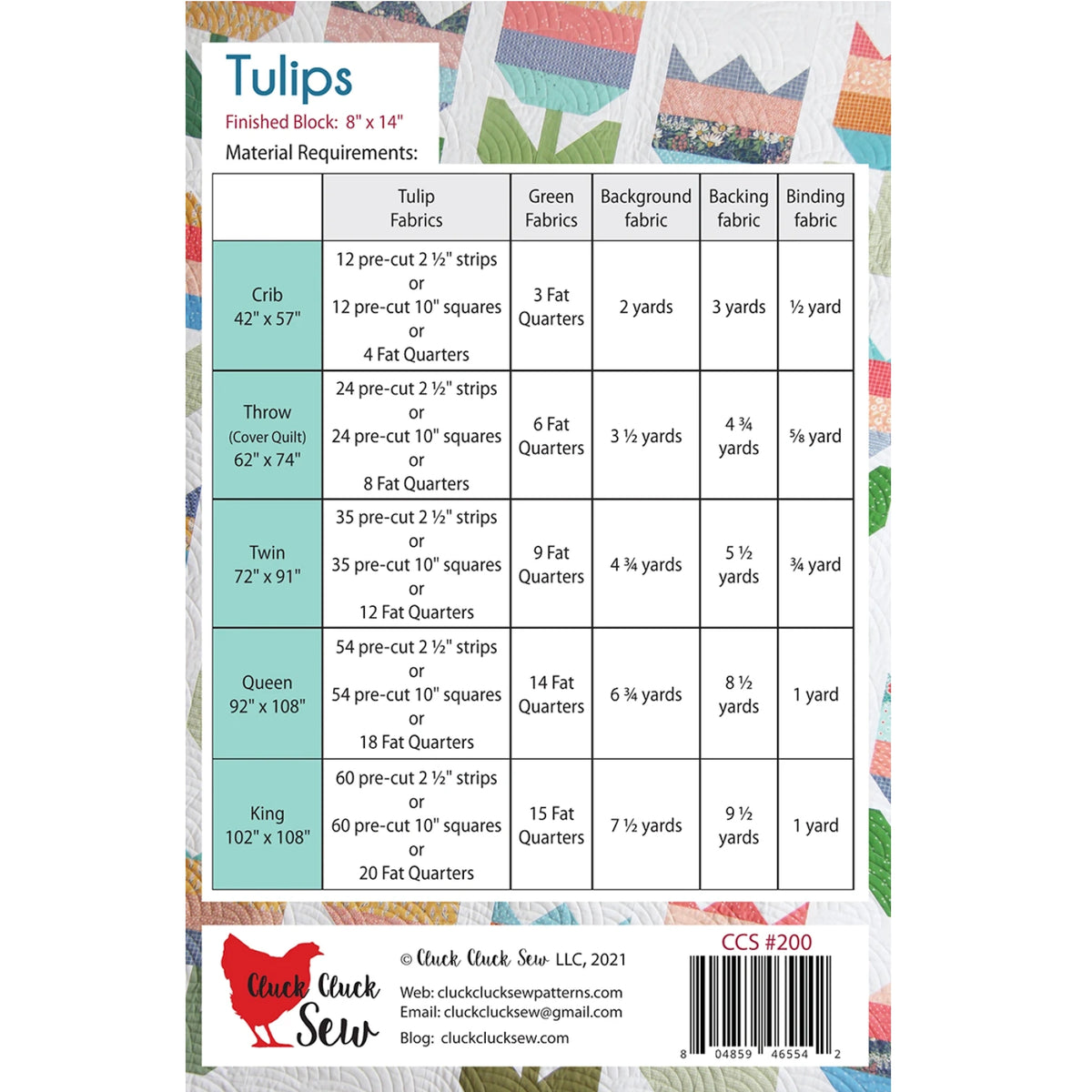 Tulips Quilt Pattern