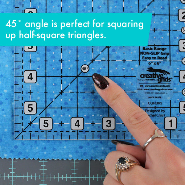 Creative Grids Quilt Ruler Basic Range 6in Square
