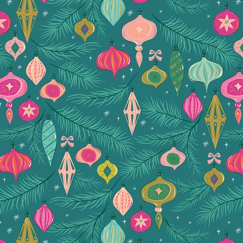 Jingle All The Way Spruce | Christmas in Color Art Gallery Fabrics