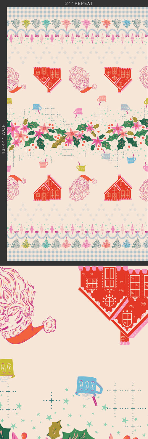 North Pole Parade Repeat 24" | Christmas in Color Art Gallery Fabrics