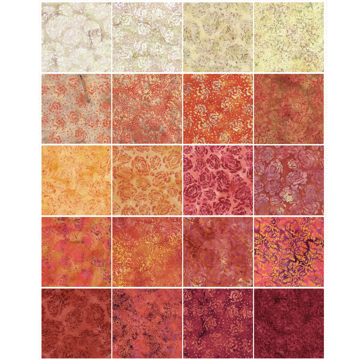 Island Batik Everbloom Charm Pack 42 Pieces 5" x 5"