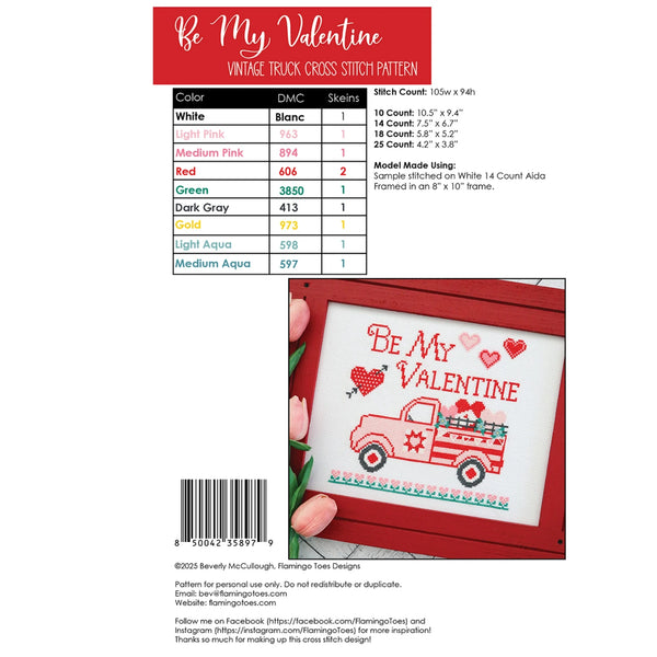 Be My Valentine Cross Stitch Pattern