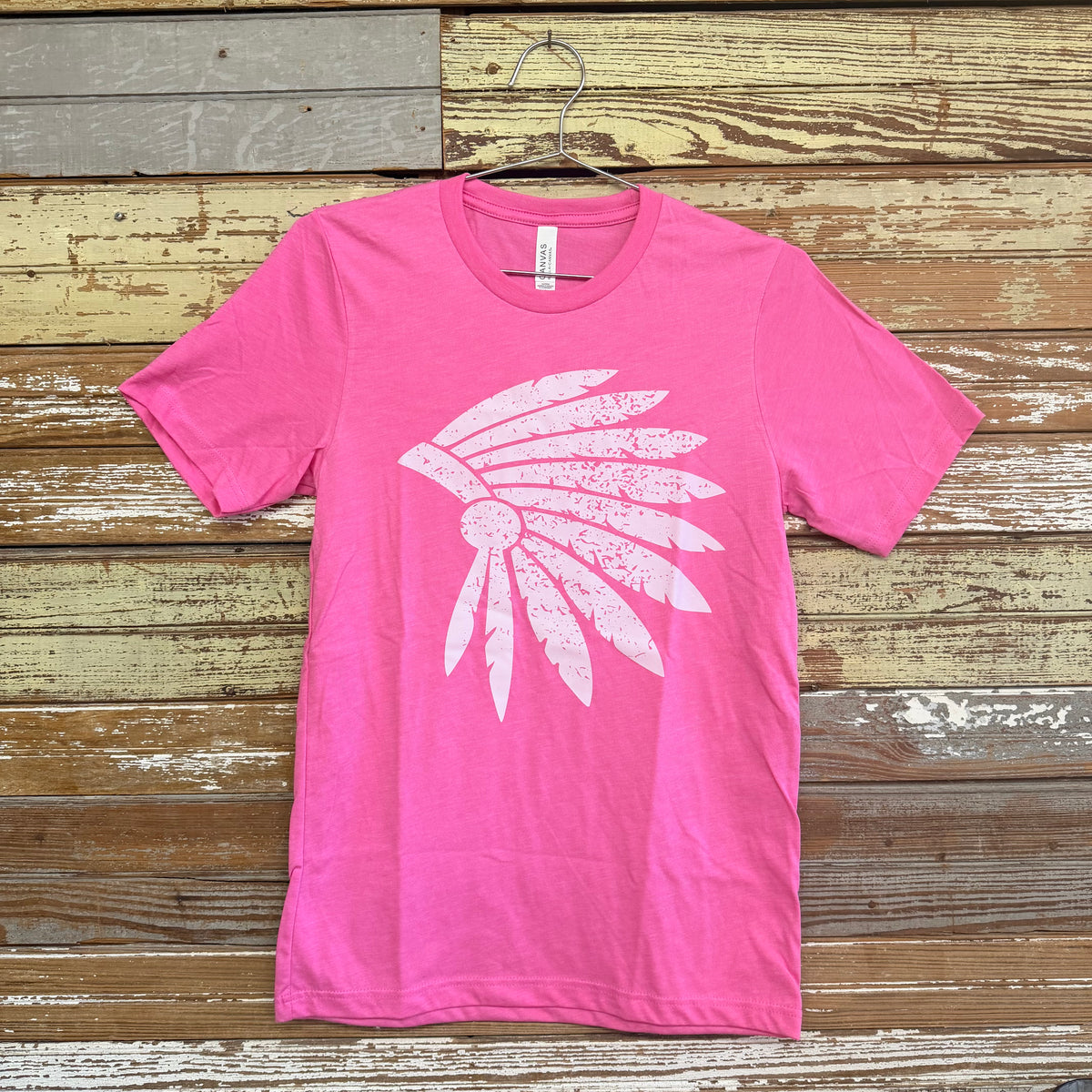 Indians Headdress Pink Out | ADULT | Bella T-Shirt