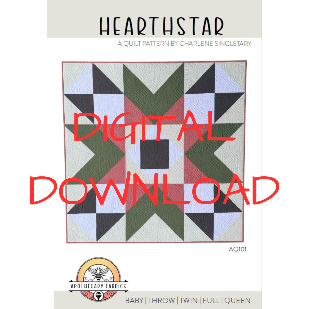 Barn Quilt PDF Pattern Download | Start Quilting Now! | HEARTHSTAR