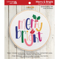 Christmas Season Merry and Bright Embroidery Kit by Leisure Arts