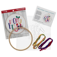 Christmas Season Merry and Bright Embroidery Kit by Leisure Arts