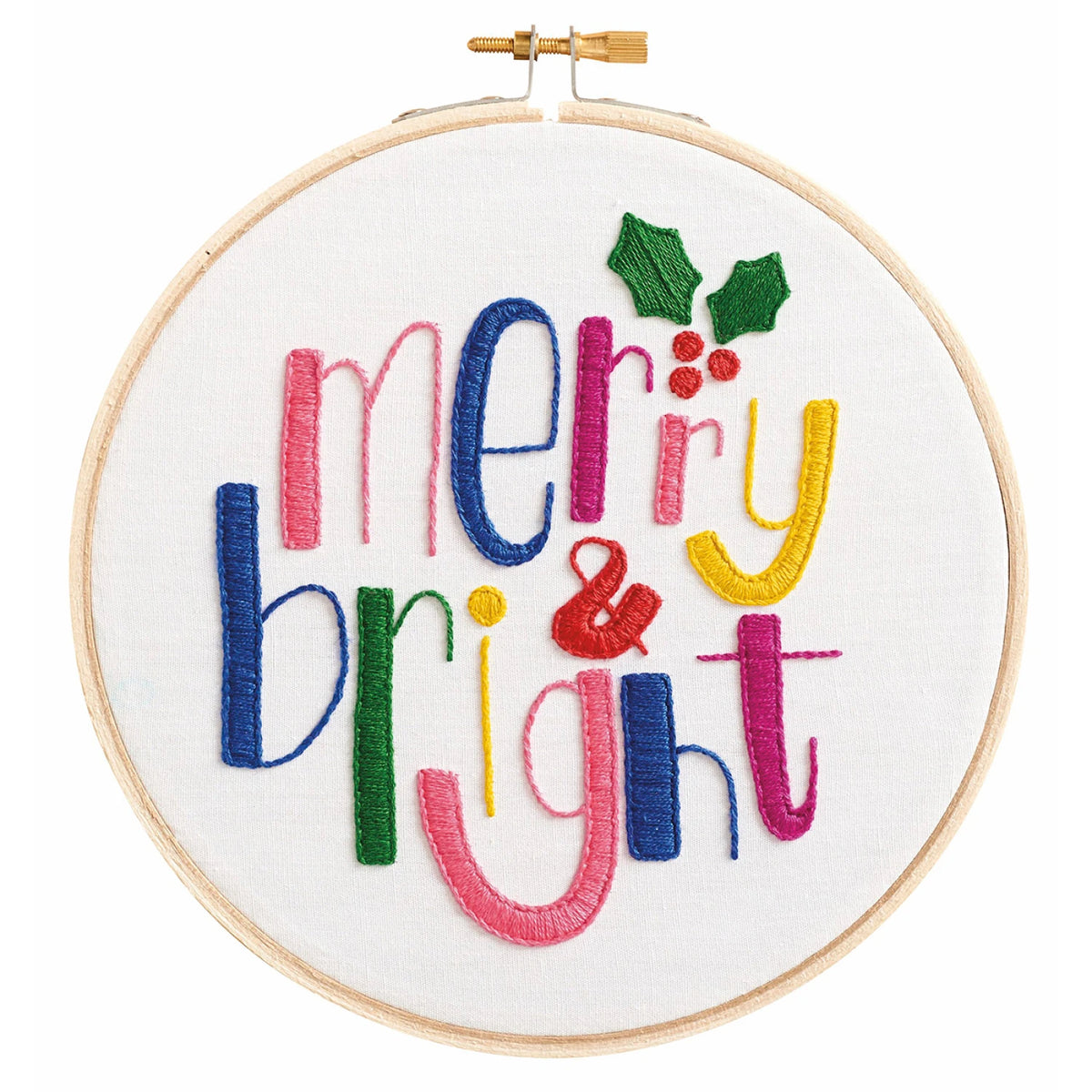 Christmas Season Merry and Bright Embroidery Kit by Leisure Arts