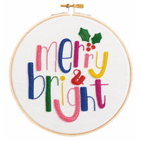 Christmas Season Merry and Bright Embroidery Kit by Leisure Arts