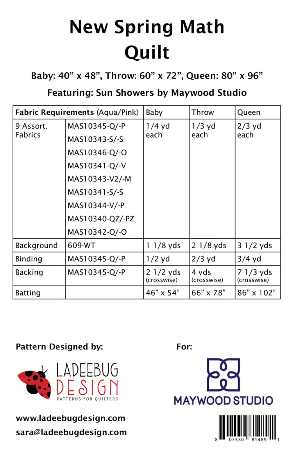 New Spring Math Quilt Pattern