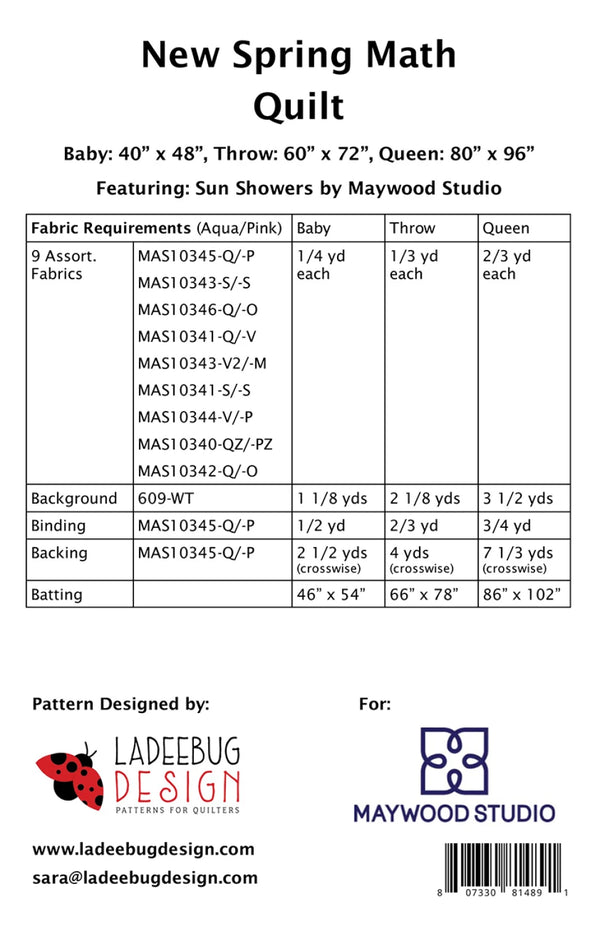 New Spring Math Quilt Pattern