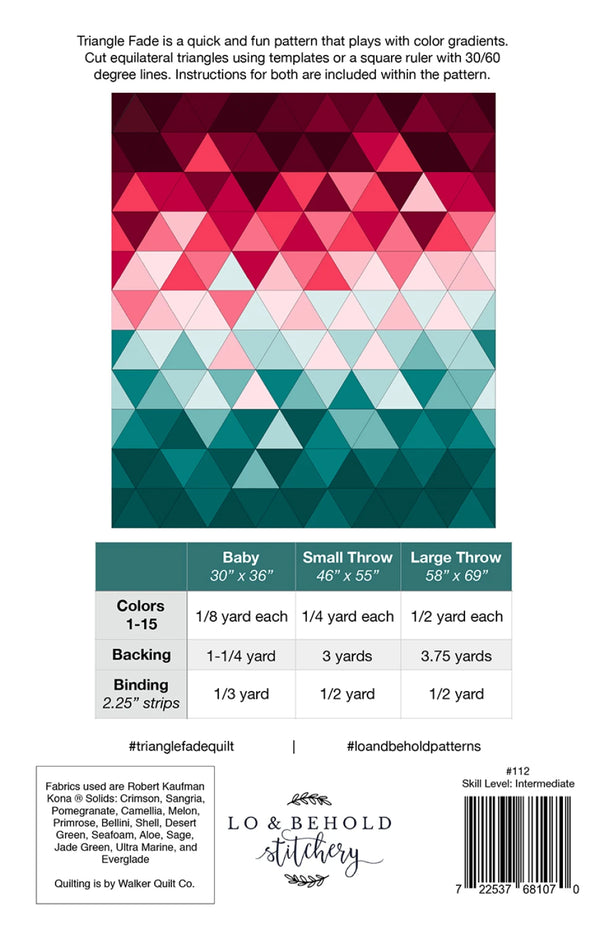 Triangle Fade Quilt Pattern