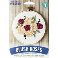 Blush Roses 4" Embroidery Kit by Leisure Arts